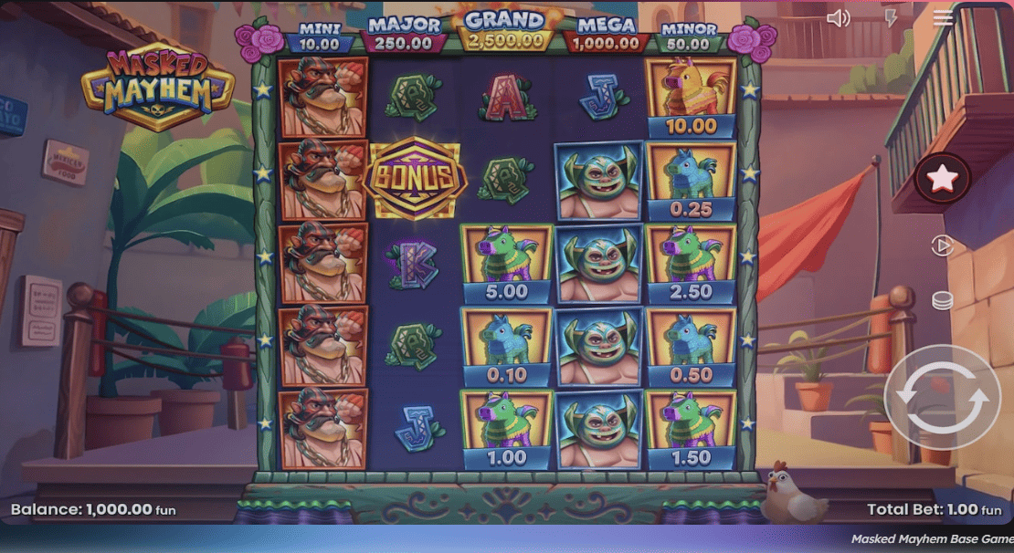 لعبة Masked Mayhem هي لعبة سلوتس بأموال حقيقية.